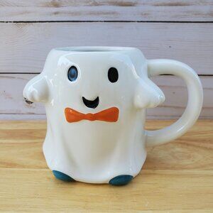 Hyde And Eek Ghost Ceramic Halloween Mug Bow Tie Dishwasher Microwave Safe